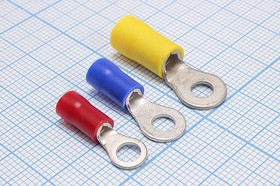 НКИ 6.0-4, Наконечник кольцевой ø4.3мм изолированный, жёлтый 4.0-6.0 мм²; №768 YT клемма"O" d 4,3\0,8\S4,0~6,0\Cu луж\\жел\НКИ6,0-4