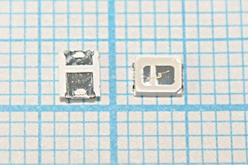 Светодиод зелёный SMD 1411=3.5x2.8х0.8мм, 3300мкд, прозрачная линза, угол 120град; №11915G СД SMD03528C2\зел\ 3300\120\пр\ST- 2835GC-07KR-52