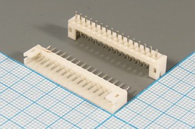 Штекер питания WB, однорядный, 16 контактов, шаг 2.0, на плату, WB-16; №9674 штек пит WB\1x16\P2,0\плат\\WB-16