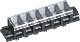 TS12-6E, Barrier Strip, 11mm Pitch, 15A, 250 V, Screw Down Termination