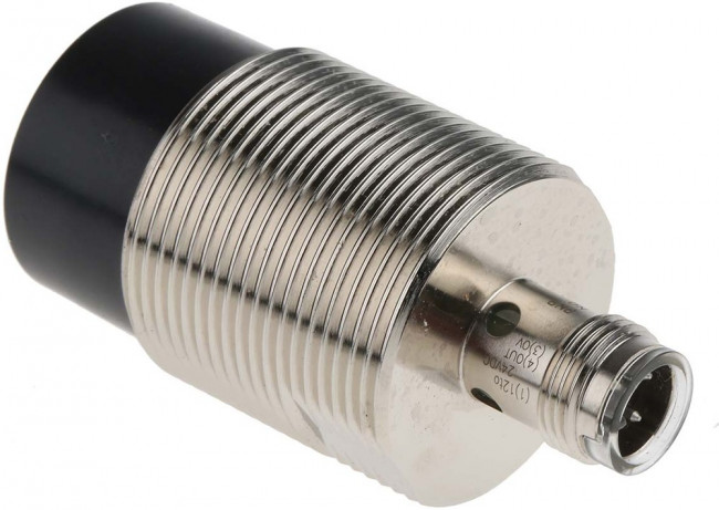 E2AM30KN20M1B1, Inductive Barrel-Style Proximity Sensor, M30 x 1.5, 20 mm Detection, PNP Output, 12 24 V dc, IP67