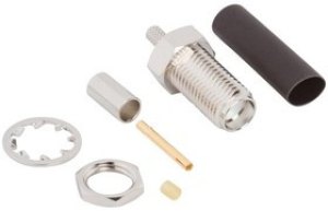 901-10606, RF Connectors / Coaxial Connectors SMA Crimp Bkhd Jack Opt for LMR-100A