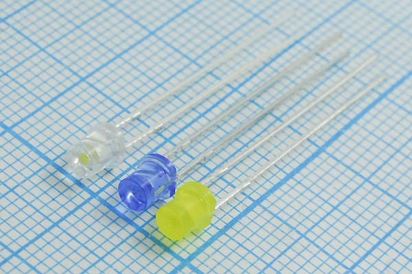 Светодиод 3 x 4, голубой, 500 мкд, цвет линзы: голубой прозрасный, SL-309SBTDX-06G