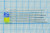 Светодиод 3 x 4, голубой, 500 мкд, цвет линзы: голубой прозрасный, SL-309SBTDX-06G