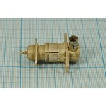 Штекер TV, на панель, 2отверстия+Гнездо TV, на кабель, угловой, 2отверстия, [СР]