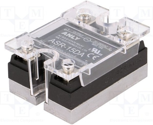 ASR-15DA, Реле: полупроводниковое, Uупр: 4-32ВDC, 15А, 24-280ВAC, Серия: ASR