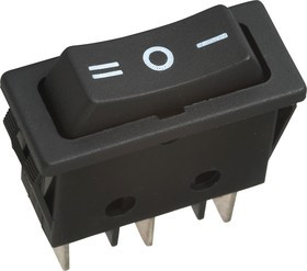 RS-123-11C0 (черный), Переключатель (ON)-OFF-(ON) (20A 125VAC) SPDT 3P