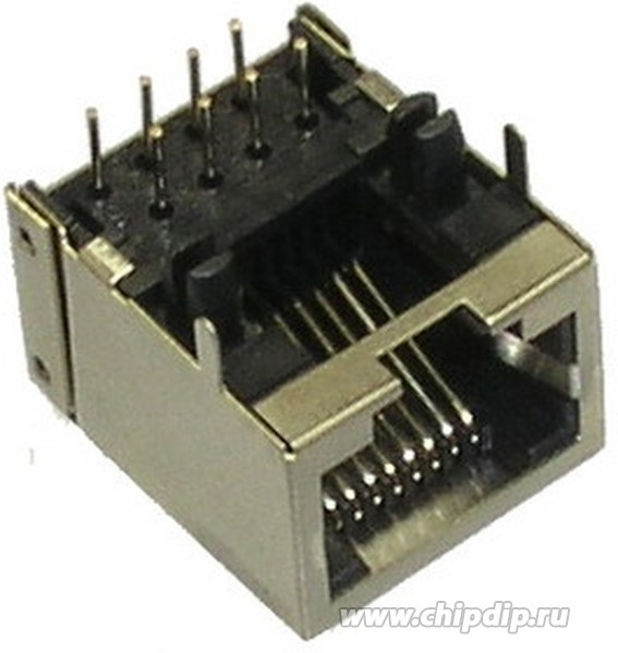 TJ8-8P8 cетевая розетка, Разъём RJ , под пайку