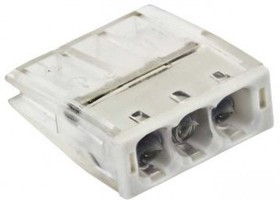 Строительно-монтажная клемма СМК 2273-243(с пастой)3 отверстия 0, 5-2.5мм2(100шт.)EKF PROxima