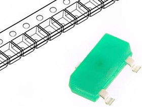 KM-23LSGD-F, LED; SMD; SOT23; green; 0.4mcd; 3x1.3x1.05mm; 140°; 2.2?2.5V; 2mA
