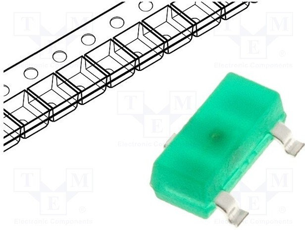 KM-23LSGD-F, LED; SMD; SOT23; green; 0.4mcd; 3x1.3x1.05mm; 140°; 2.2?2.5V; 2mA KM-23LSGD-F, LED; SMD; SOT23; green; 0.4mcd; 3x1.3x1.05mm; 140°; 2.2?2.5V; 2mA