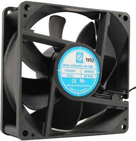 OA9232EC-UR-1WB, AXIAL FAN, BALL, 92MM, 58CFM, WIRE LEAD