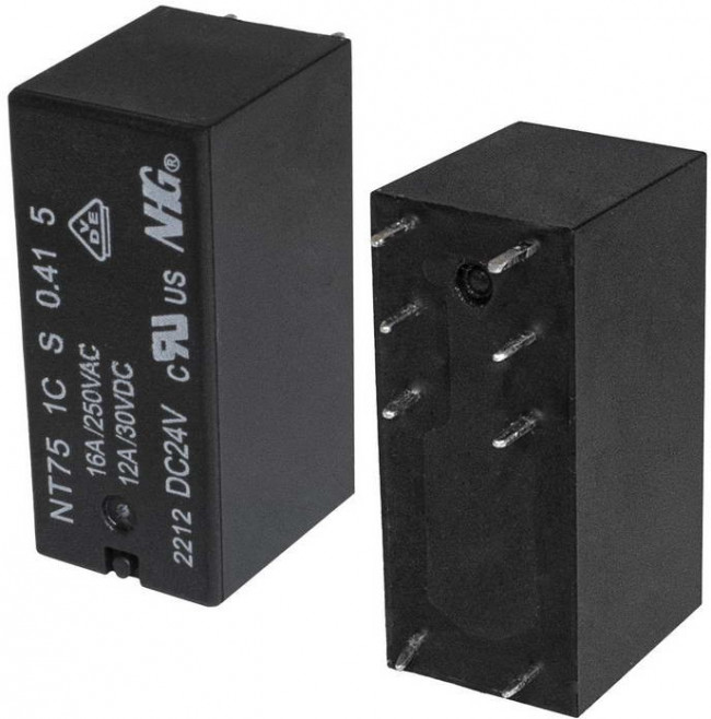 NT75-1-C-S-16- DC24V-0.41-5.0, Силовое реле 16А одна контактная группа-два направления катушка 24В 0.41Вт NT75-1-C-S-16- DC24V-0.41-5.0, Силовое реле 16А одна контактная группа-два направления катушка 24В 0.41Вт