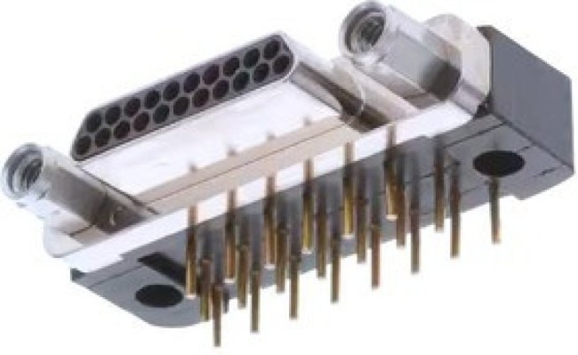 MDLM-21PCBRP-F222, MICRO D SUB CONN, R/A PLUG, 21POS, THT