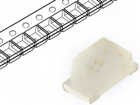 OF-SMD1608B, LED; SMD; 0603; blue; 90?140mcd; 1.6x0.8x0.68mm; 120°; 3?3.2V; 20mA