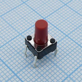 SKHHBSA010, 6mm 9.5mm Round Button 50mA Straight 6mm SPST 12V Plugin Tactile Switches ROHS