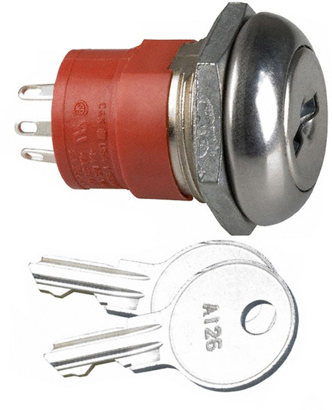 Y208122A203NQ, Keylock Switches Switchlock Dpdt Sld Lug Hole 4A