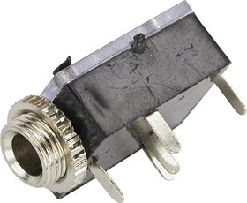 ST-214C (K211), Гнездо стерео 3.5мм (с гайкой)