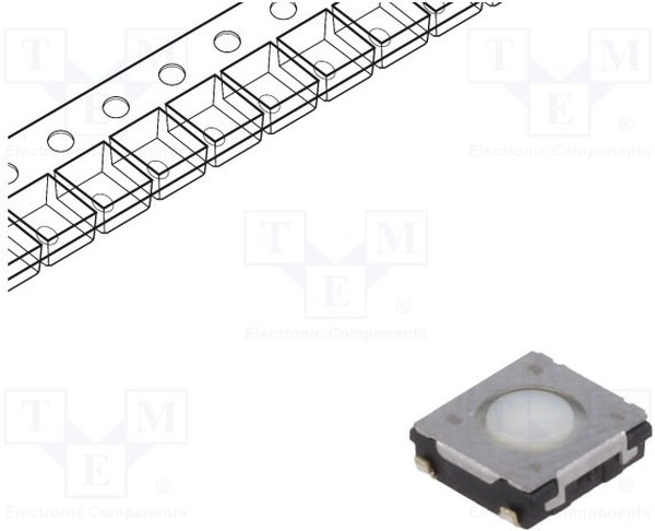 EVQ-Q2U01W, SWITCH, TACTILE, SPST, 20mA, 15VDC, SMD