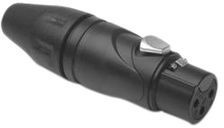 AXX3FB-AU, XLR Connector, Socket, Straight, Cable Mount, 3 Poles, 16AWG