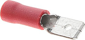 85158, Клемма (папа) 4.8мм под провод 1.5 кв.мм с изоляцией ПВХ КВТ 85158, Клемма (папа) 4.8мм под провод 1.5 кв.мм с изоляцией ПВХ КВТ