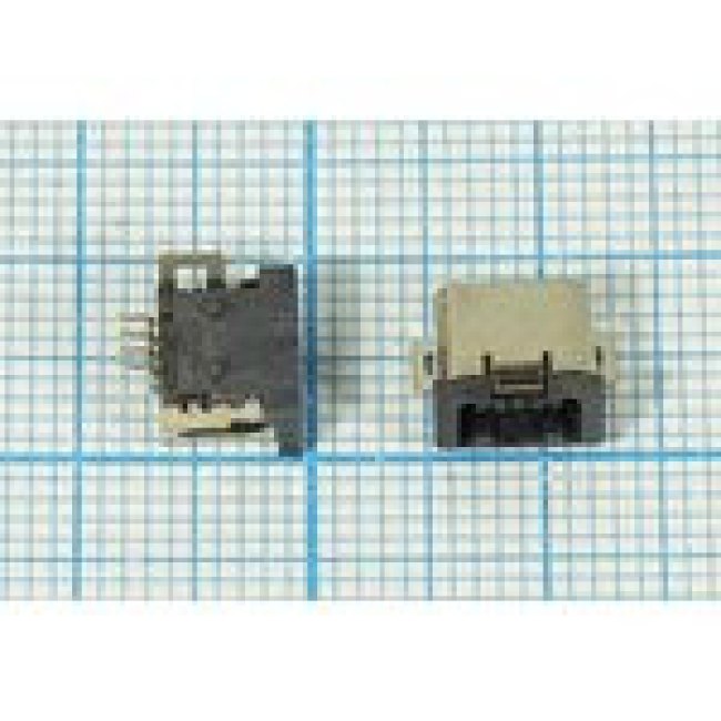 Разъем microUSB розетка, тип , контакты 10C2C, на плату, угловой, SMD, micro USB-3.0S