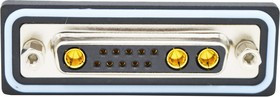 CDFV13W3213L411, Комбинированный разъем D Sub, IP67, NANOOK Series, DB-13W3, Гнездо, 13 контакт(-ов)