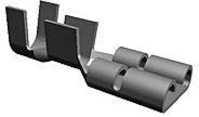 63477-1 (Cut Strip), Terminals 20-16 AWG .187 RCPT Cut Strip of 100