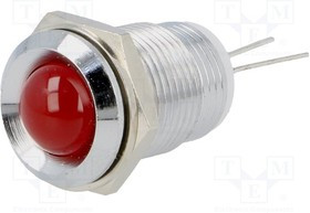 M.1092R, Индикат.лампа: LED, вогнутый, Отв: d14мм, на печатную плату
