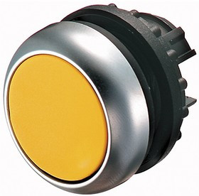 216950 M22-DRL-Y, RMQ Titan M22 Series Yellow Maintained Push Button, 22mm Cutout, IP67