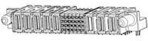 6450161-2, Conn Board to Board RCP 6Power/24Signal POS 2.54mm Solder RA Thru-Hole Tray
