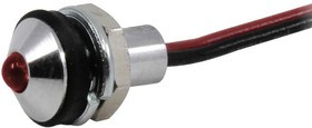 CD-1-2702-9923-I, LED PANEL INDICATOR, 6MM, RED, 28VDC