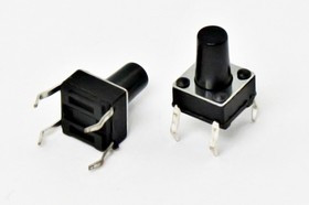 Тактовая кнопка, 6.0x 6.0x 9.0, алгоритм работы NO, контакты 4PF