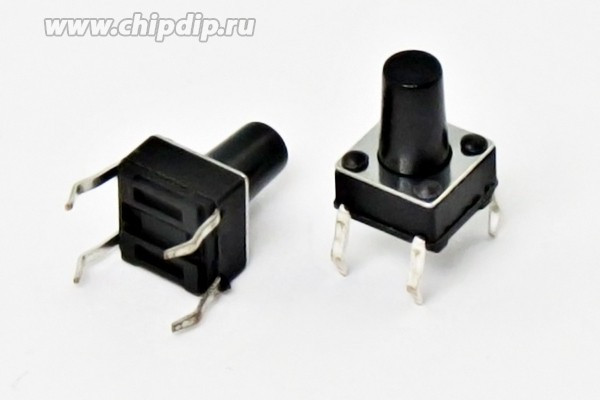 Тактовая кнопка, 6.0x 6.0x 9.0, алгоритм работы NO, контакты 4PF