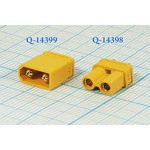 Разъем питания DC вилка, 2C, на кабель, XT-30M