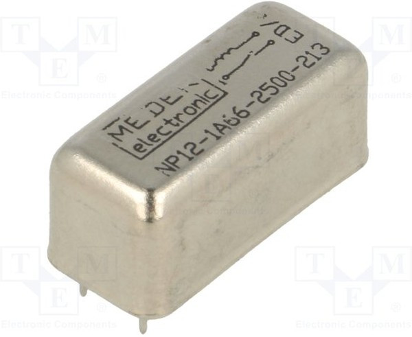 NP121A662500213, Реле: герконовое, SPST-NO, Uобмотки: 12ВDC, 1,25А, макс.200ВDC NP121A662500213, Реле: герконовое, SPST-NO, Uобмотки: 12ВDC, 1,25А, макс.200ВDC