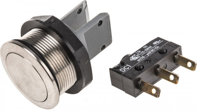 1241.6621.1180000, Pushbutton Switches Sealed 6A 250VAC 19MM IP67