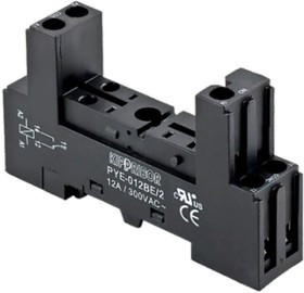 PYF-025BE/2, 2-ярусная колодка с винтовыми клеммами для реле REP-20x