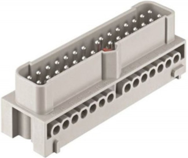 19410282601, Heavy Duty Power Connector Insert, 16A, Male, Han-Eco Series, 28 Contacts