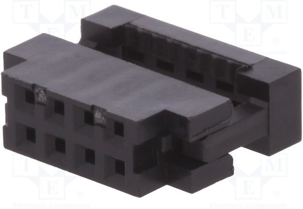 89361-108LF, Вилка; IDC; "мама"; PIN: 8; без зажима шлейфа; IDC; на шлейф; 1мм