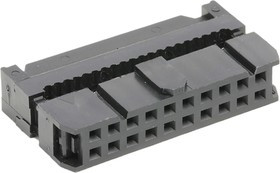 61202023021, 20-Way IDC Connector Socket for Cable Mount, 2-Row