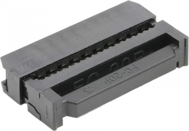 61202023021, 20-Way IDC Connector Socket for Cable Mount, 2-Row