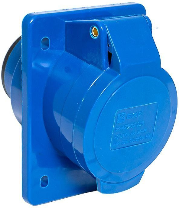 Розетка стационарная внутренняя 423 2Р+РЕ 32А 220В IP44 PROxima ps-423-32-220