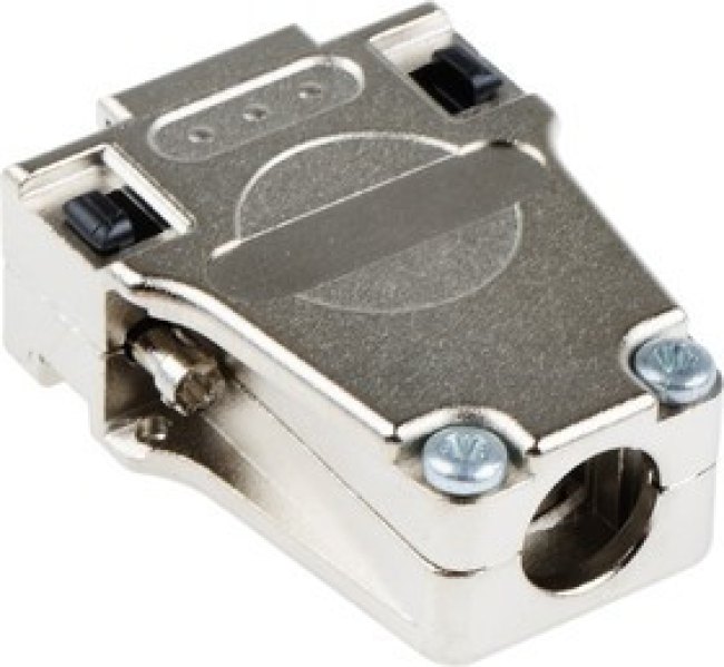 1419722, DSSC Series Die Cast Zinc D Sub Backshell, 9 Way, Strain Relief 1419722, DSSC Series Die Cast Zinc D Sub Backshell, 9 Way, Strain Relief