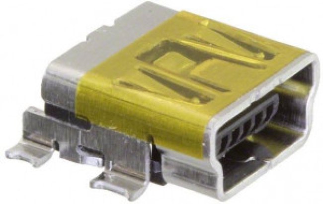 MX-67503-1230, Гнездо, USB B mini, на PCB, SMT, PIN: 5, горизонтальный, позолота MX-67503-1230, Гнездо, USB B mini, на PCB, SMT, PIN: 5, горизонтальный, позолота