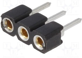 MK21.03Z, Гнездо; штыревой; "мама"; PIN: 3; прямой; 2,54мм; THT; 1x3; луженые