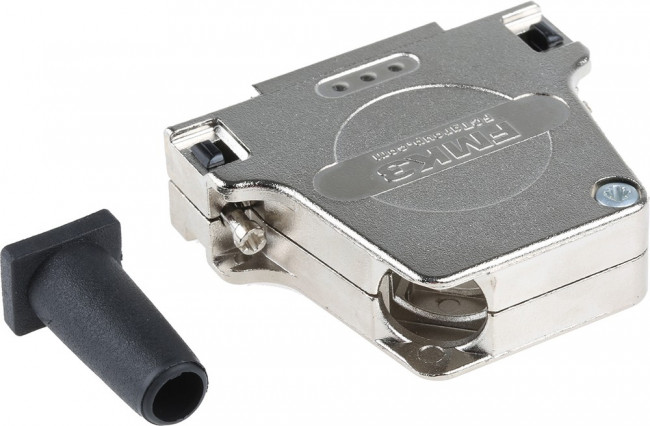 FMK3-K201 / 1731110062, FMK Series Die Cast Zinc Angled D Sub Backshell, 25 Way, Strain Relief