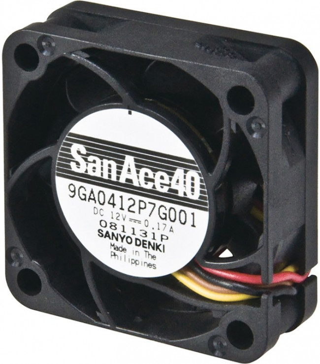 9GA0412G7001, DC Fans DC Axial Fan, 40x40x15mm, 12VDC, High Performance, Low Power, Tachometer