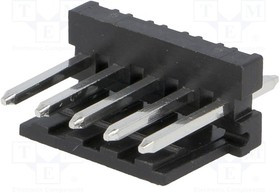 MTSS156-5-D, Гнездо, провод-плата, "папа", PIN: 5, 3,96мм, THT, MAS-CON, луженые
