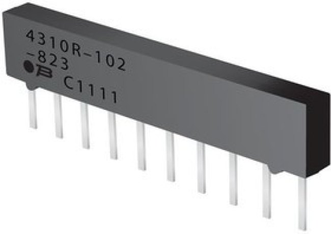 4310R-102-472LF, Res Thick Film NET 4.7K Ohm 2% 1.25W ±100ppm/°C ISOL Molded 10-Pin SIP Pin Thru-Hol 4310R-102-472LF, Res Thick Film NET 4.7K Ohm 2% 1.25W ±100ppm/°C ISOL Molded 10-Pin SIP Pin Thru-Hol